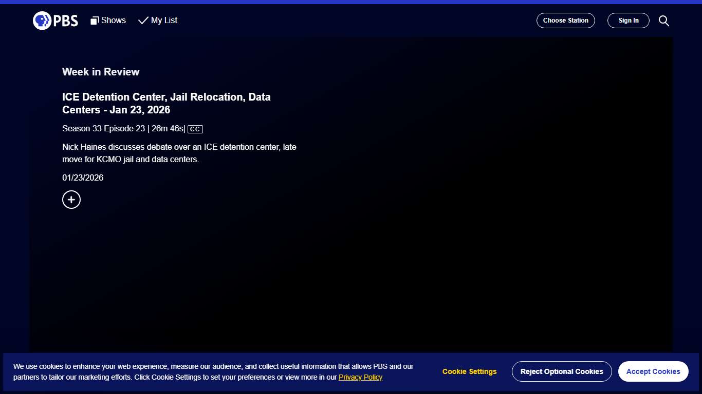 Week in Review ICE Detention Center, Jail Relocation, Data Centers - Jan 23, 2026 Season 33 Episode 23 PBS